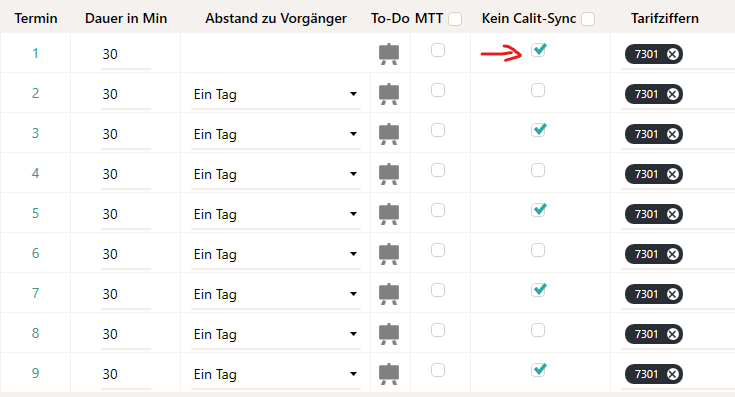 Ne pas synchroniser le rendez-vous avec Calit