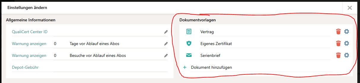 Dokumentvorlagen