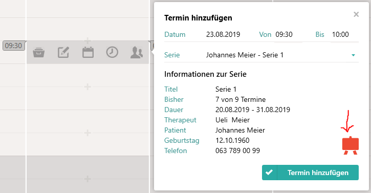 Termin ausserhalb Wunschzeit