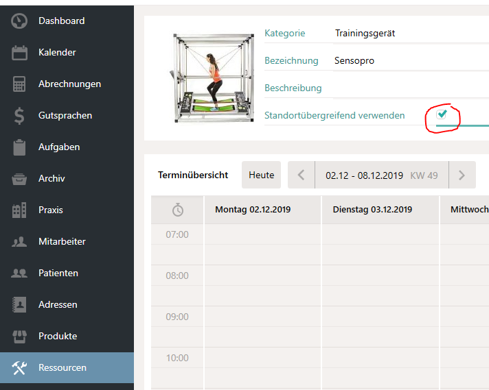 Ressource f&uuml;r mehrere Standorte verwenden