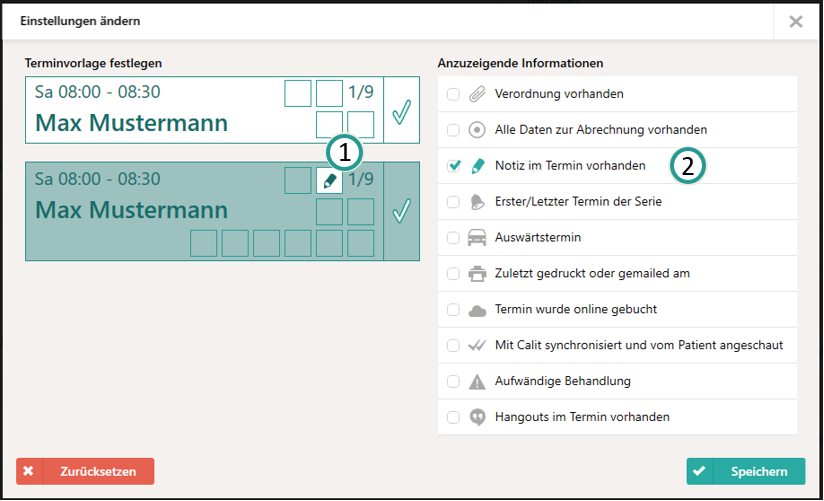 Termine konfigurieren