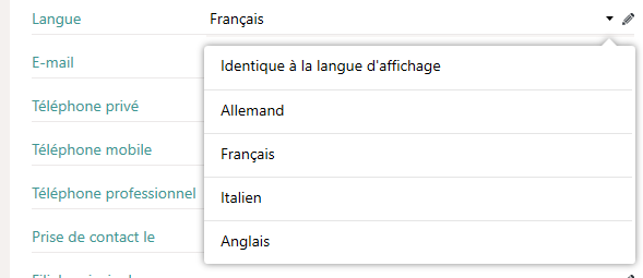 Langue du patient
