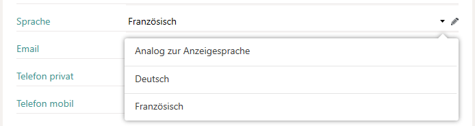 Sprache des Patienten