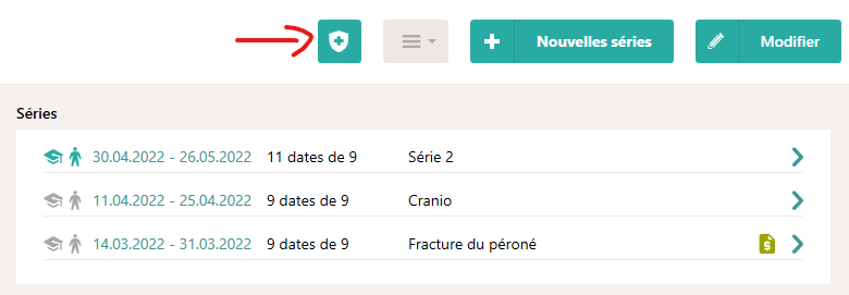 Dans la vue du Patient