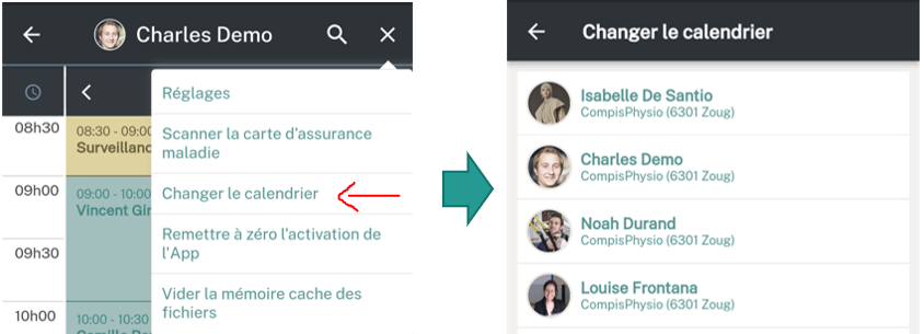 Changer d'agenda