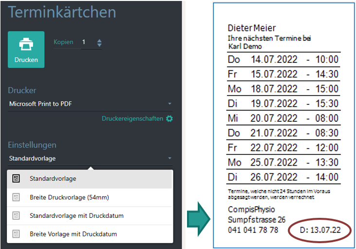 Neue Druckvorlage
