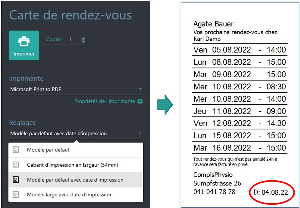 Nouveau modèle d'impression