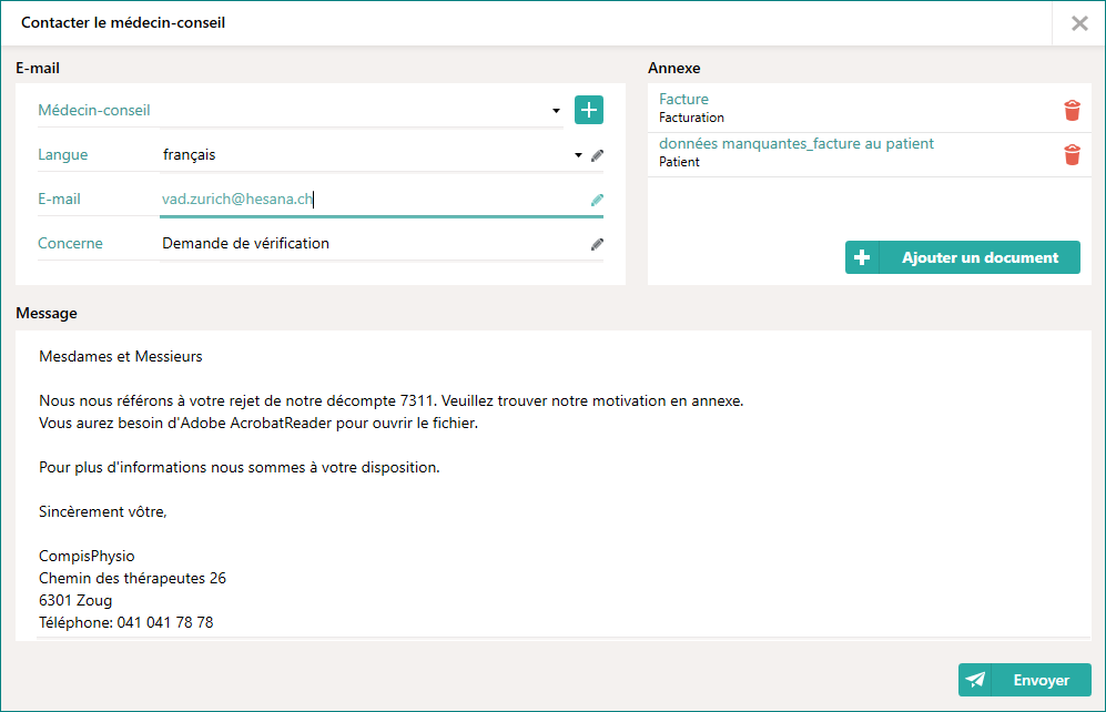 Contacter le médecin conseil