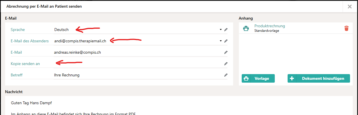 E-Mail senden