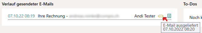 Status gesendeter Mails
