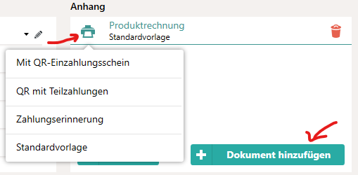 Anhänge hinzufügen