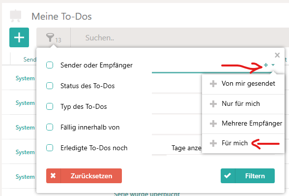 Filtre de To-Do