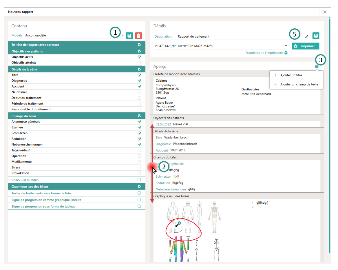 Nouveau rapport de traitements