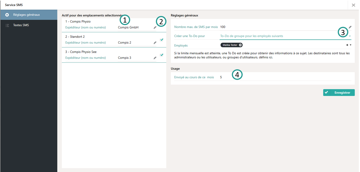 Le nouveau service SMS