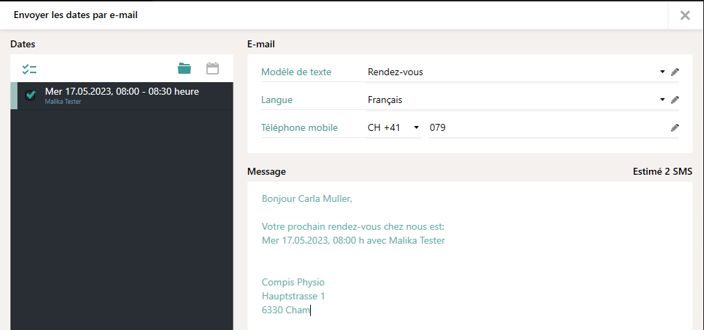 Envoyer un SMS