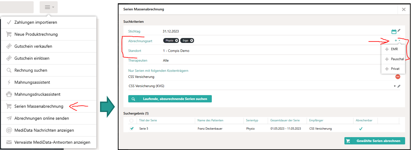 Massenabrechnung erweitert