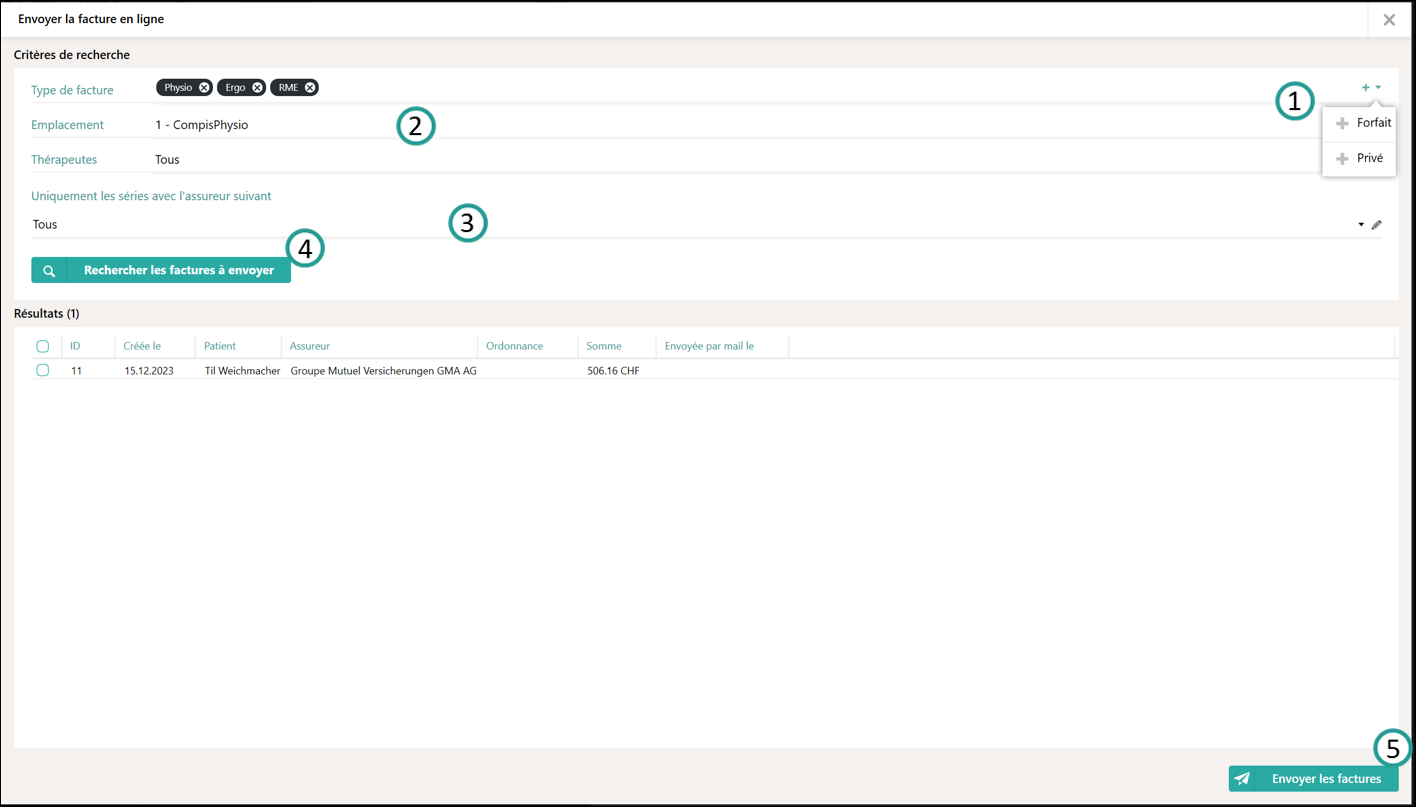 Envoi de plusieurs factures &eacute;largi