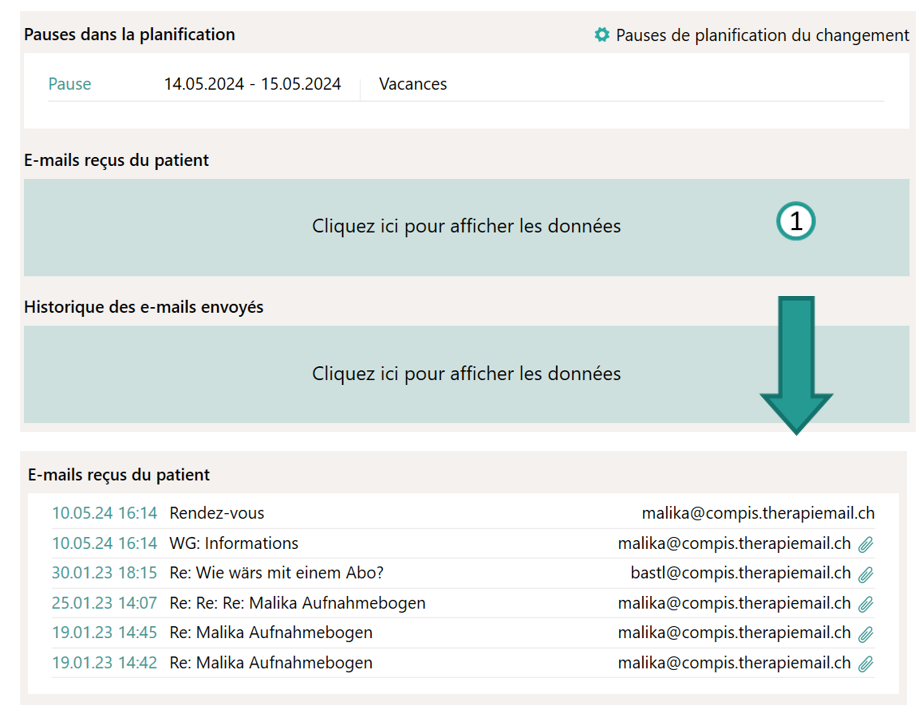 Boîte pour les e-mails reçus