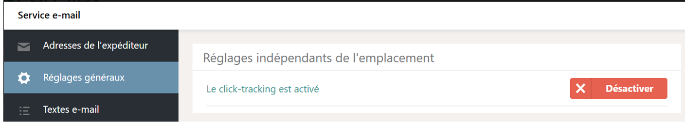 Désactiver le Click-Tracking