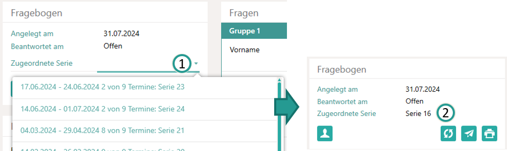 Serie nachtr&auml;glich zuordnen