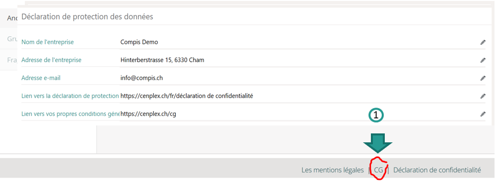 Etablir un lien vers les CG
