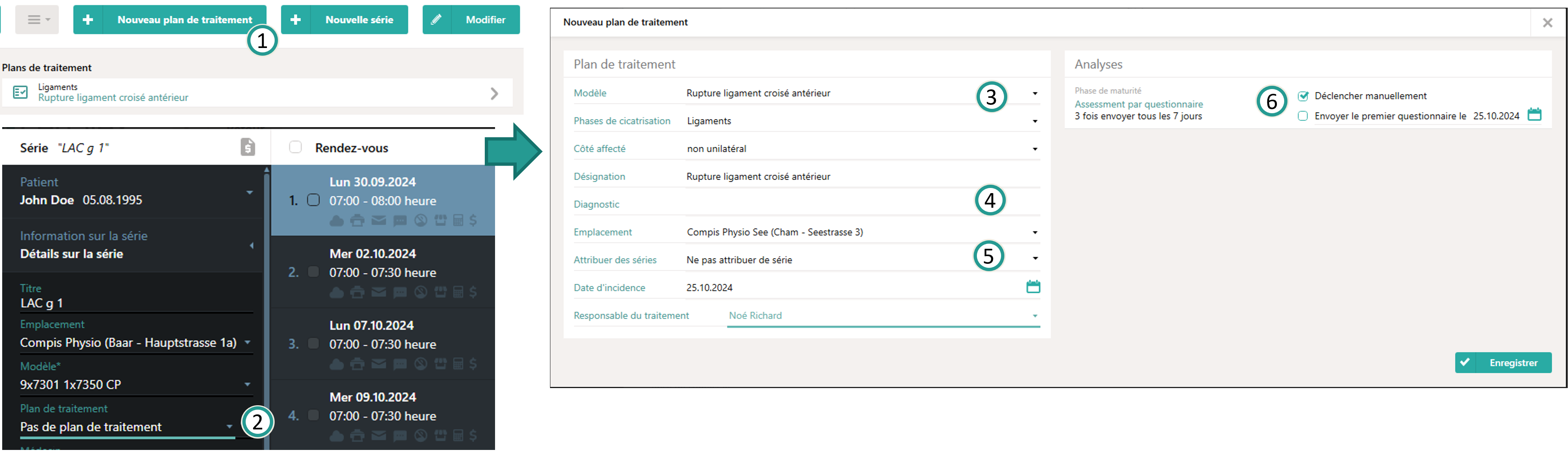 Cr&eacute;er un plan de traitement