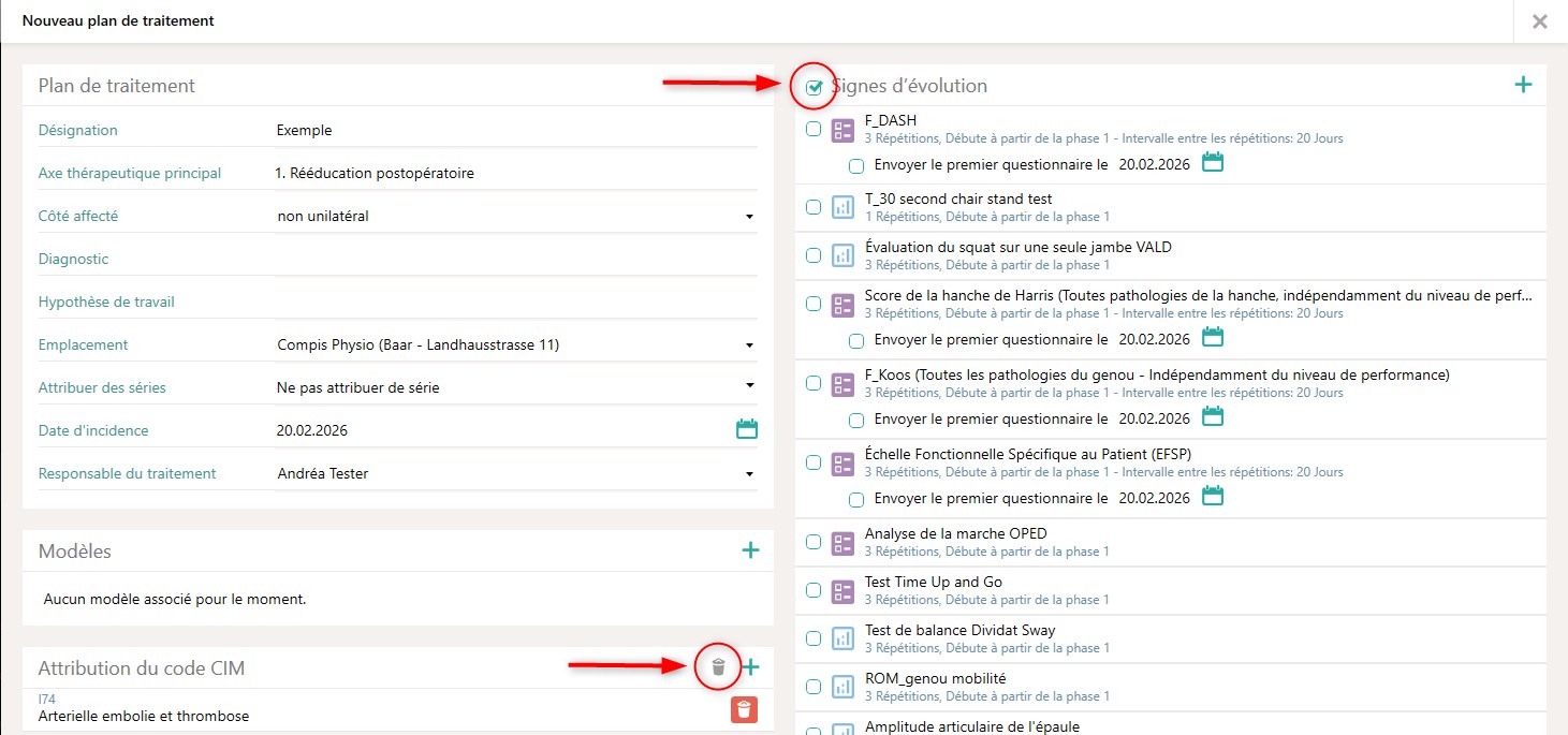 D&eacute;s&eacute;lectionner signes/codes