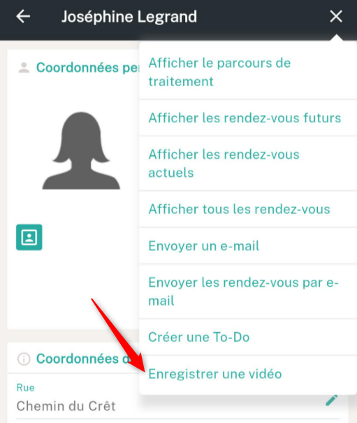Enregistrer une vid&eacute;o dans l&rsquo;application