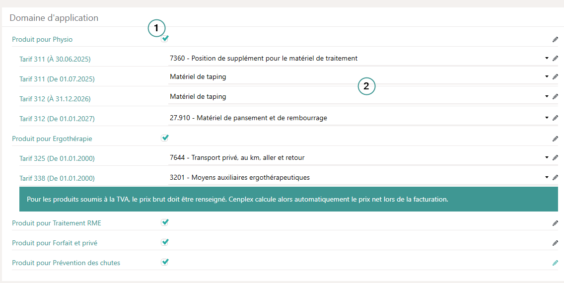 Définir les domaines d’application