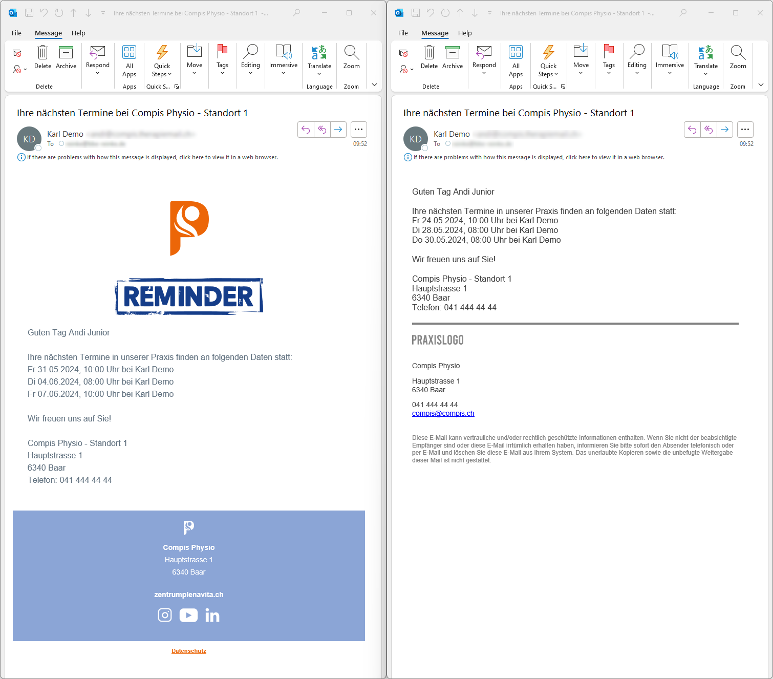 Modèles HTML pour les e-mails